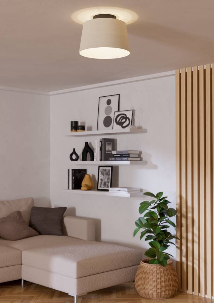 Eglo Febres Plafondlamp Wit Textiel E27