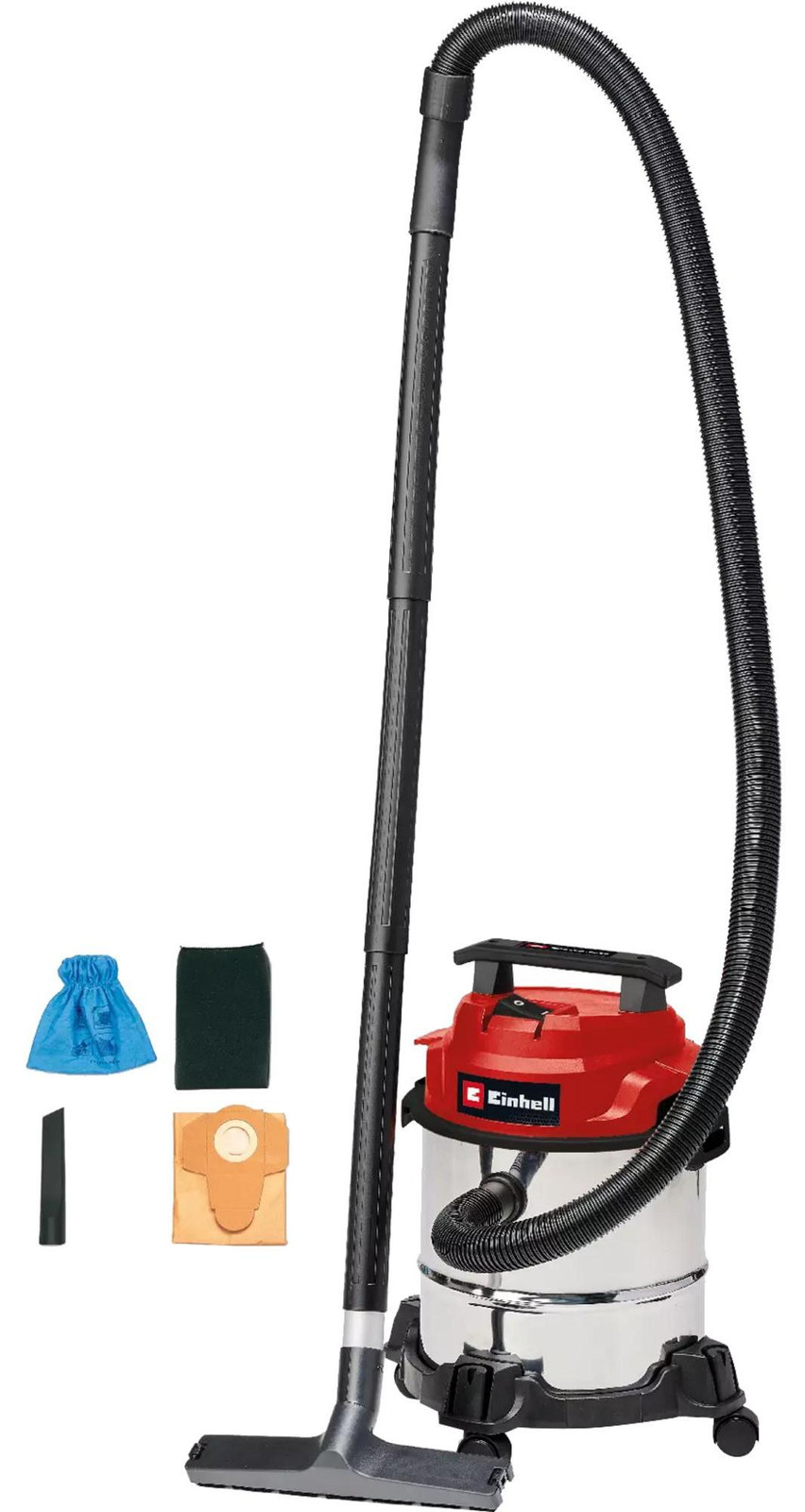 Einhell TC-VC 1812/1 S nat- en droogzuiger rood/roestvrij staal