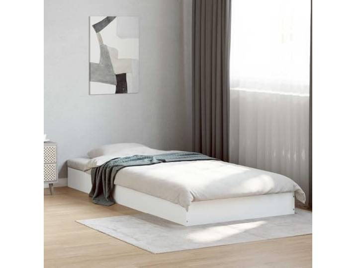 RJPLMFV Bettgestell, Bodenbett, Weiß, 80 x 200 cm, Holz Feste Latten im Lieferumfang enthalten, modernes Design, einfache Reinigung, Matratze nicht im Lieferumfang enthalten