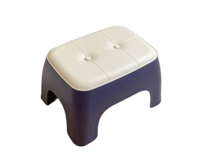 XXAD553TY Kunststoffhocker, der Ledermuster imitiert und als Fußhocker verwendet Wird Kleiderschrank(Purple)