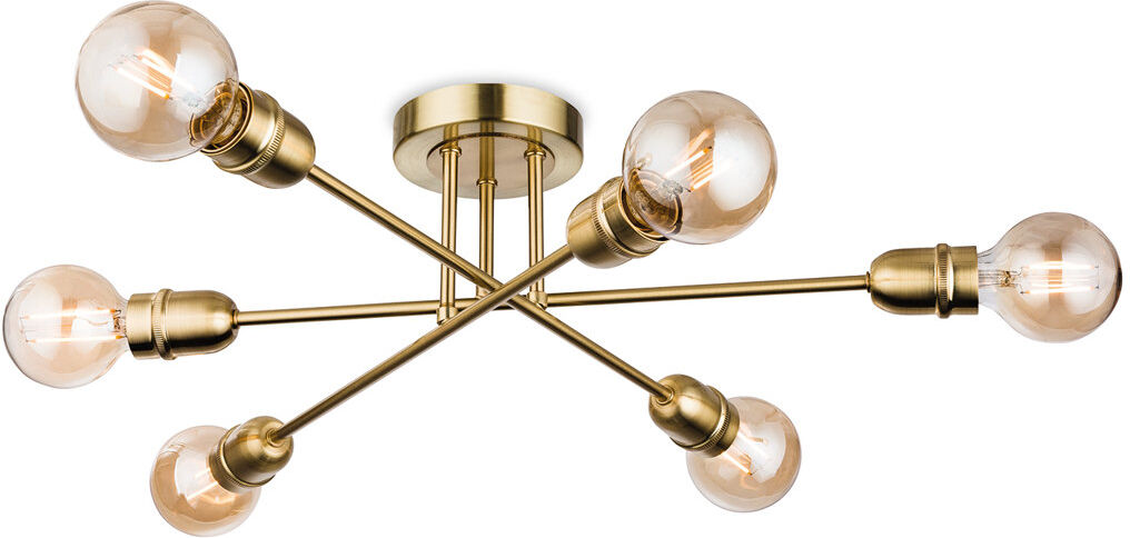 Firstlight Flush Ceiling Fittings Flush Mount Brushed Brass 18cm H X 71cm W X 71cm D
