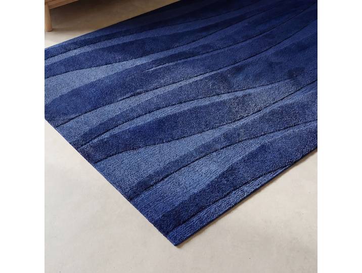 Tapis tufté et noué bleu, 160x230 cm