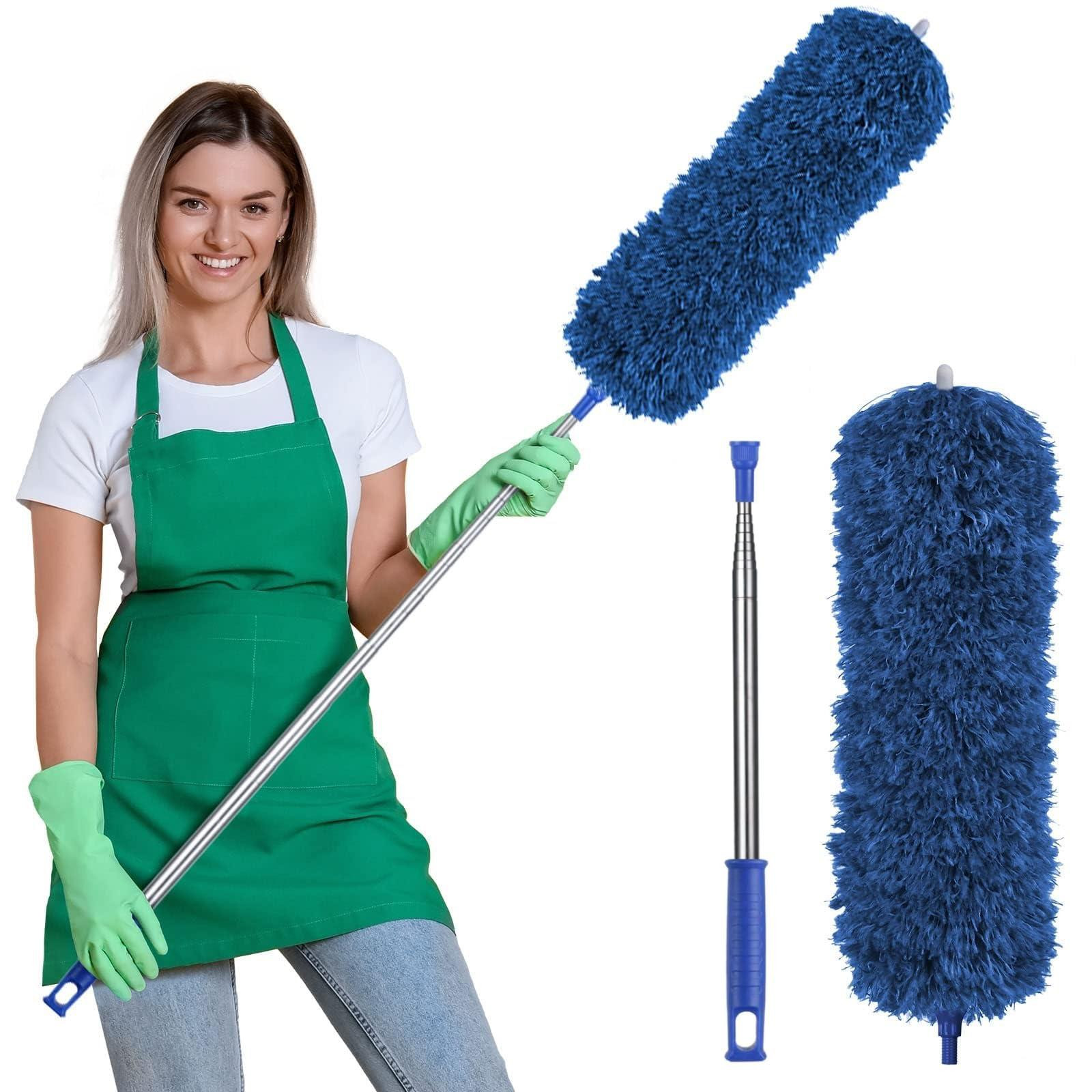 Dripio Telescopische microvezel stofwisser, donkerblauw, tot 245 cm