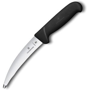 Victorinox Fleischmesser Fibrox 5.6903.15, 15 cm Edelstahlklinge mit glattem Schliff, Kunststoffgriff