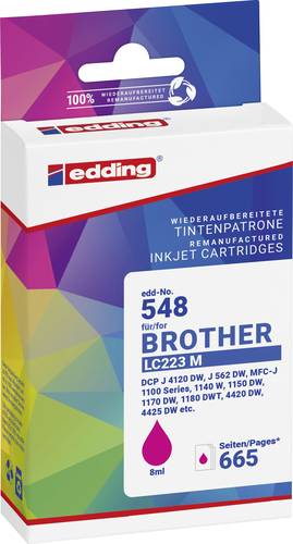 Edding Druckerpatrone ersetzt Brother LC223M Kompatibel Magenta EDD-548 18-548-01