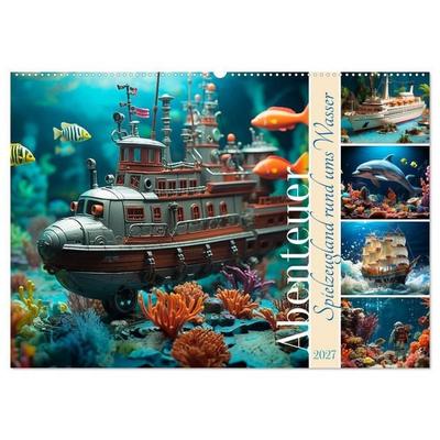Abenteuer Spielzeugland rund ums Wasser (Wandkalender 2027 DIN A2 quer), CALVENDO Monatskalender