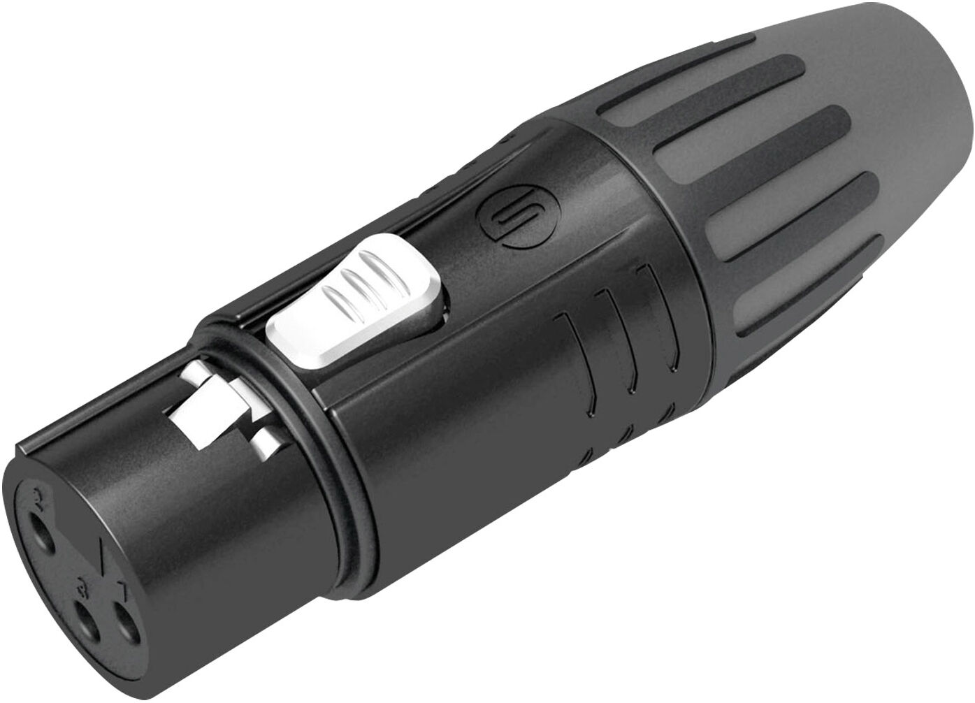 Seetronic Xlr 3p-Stecker – Weiblich, Goldkontakte – Schwarzes Gehäuse