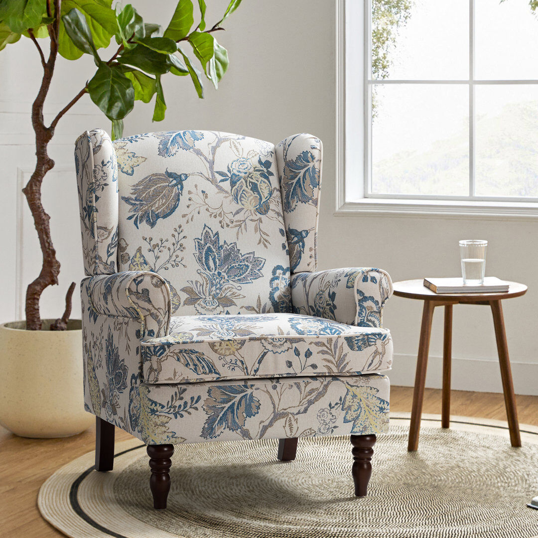 Ophelia & Co. Upholstered Armchair Blue 96.52cm H X 74.93cm W X 82.55cm D