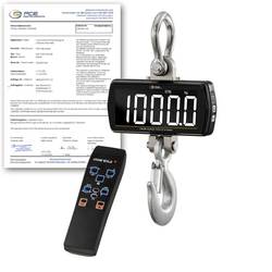 PCE Instruments PCE-CS 1000LD-ICA Kranwaage PCE-CS 1000LD-ICA kalibriert (ISO) Wägebereich (max.) 1000 kg Ablesbarkeit 200 g batteriebetrieben Schwarz