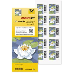 DeutschePost Briefmarken Set, 10 Stück à 5cent, Seebriefrose, Ergänzungsmarke, selbstklebend