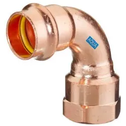 AQUAGAS Pressfitting Übergangsbogen IG 18 mm x 1/2"