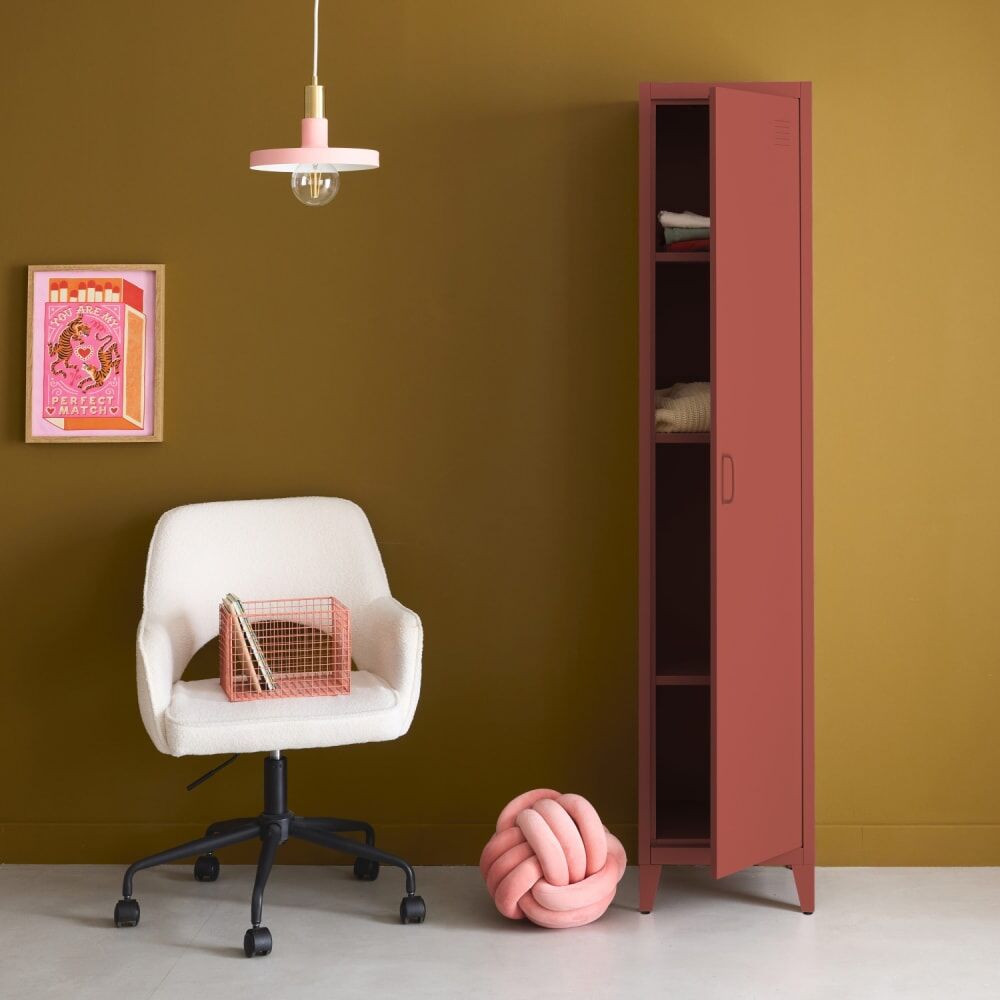sweeek Armario dormitorio industrial con 4 espacios de almacenamiento,