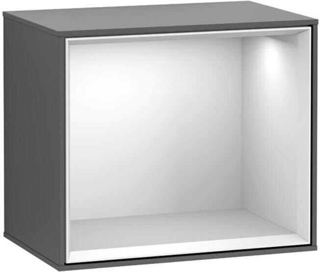 V&B; Module d'étagère Finion 41,8x35,6x27 cm, placage noyer, gris mat lacqué ; Villeroy & Boch (F580GNHJ)