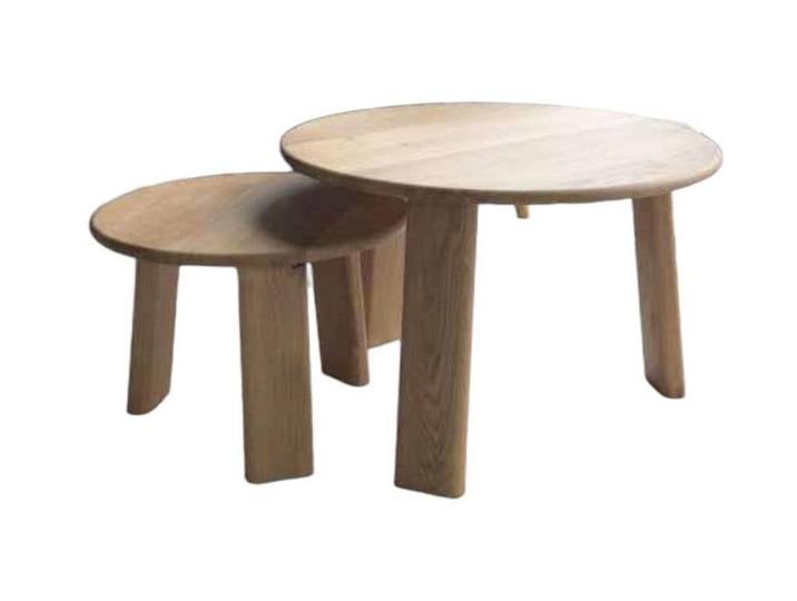 Main Möbel Couchtisch 2-er Set Couchtisch/Beistelltisch 'Oslo' Wildeiche massiv geölt