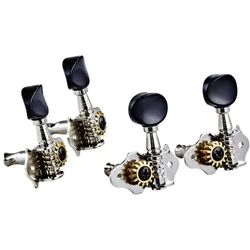 Ortega Ukulelen Mechaniken-Set Open Gear, Schwarz/Nickel OTMUKOG-CR - Mechanik