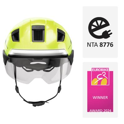 Fahrradhelm ABUS "HYP-E BL.ACE" Gr. L, gelb (gelb (signal gelb)), Helme, L Kopfumfang: 57cm - 61cm