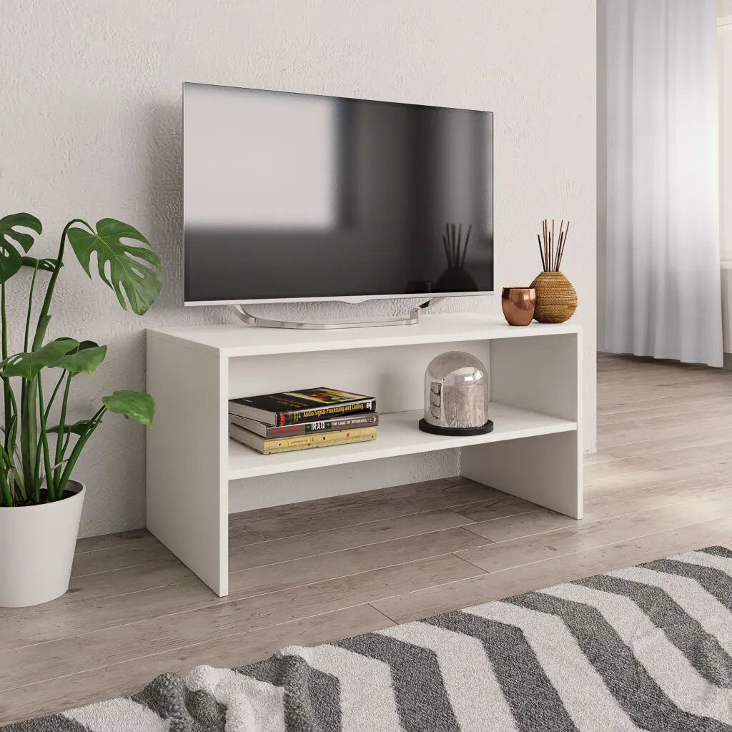 Ebern Designs Havard TV Stand White 40cm H x 80cm W x 40cm D