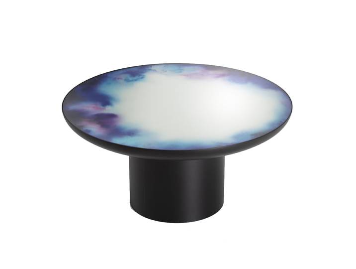 PETITE FRITURE table basse FRANCIS LARGE (Bleu / Viola con base nera - Aluminium avec peinture époxy)
