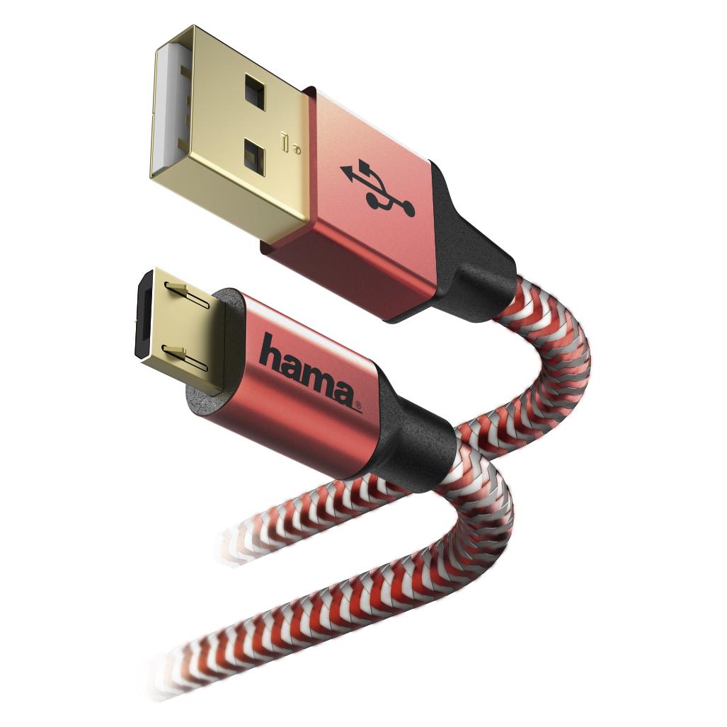 Hama USB A - Micro USB Reflective (1.50 m, USB 2.0) (00178288)