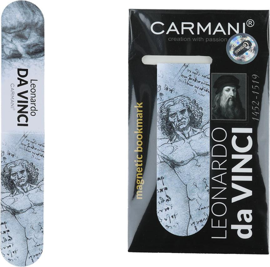 Magnetische bladwijzer Carmani met L. da Vinci De Vitruviaanse Man