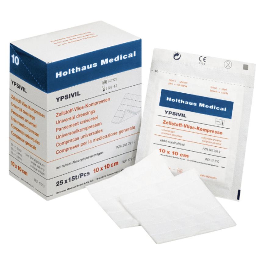 Holthaus Medical 17210 Zellstoff-Vlies-Kompress 25St. (17210)