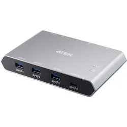 ATEN US3342 2-Port USB 3,2 USB-C Gen 2 Sharing Switch mit Power Pass-through