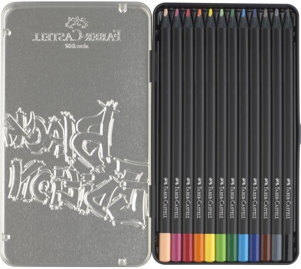 Faber-Castell Black E Farveblyanter   12 Farver