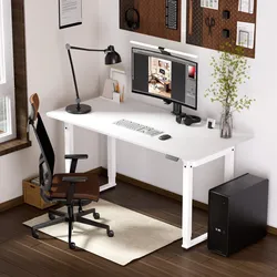 Höhenverstellbarer Schreibtisch Kirkkonummi 160x75cm Schwarz [pro.tec]