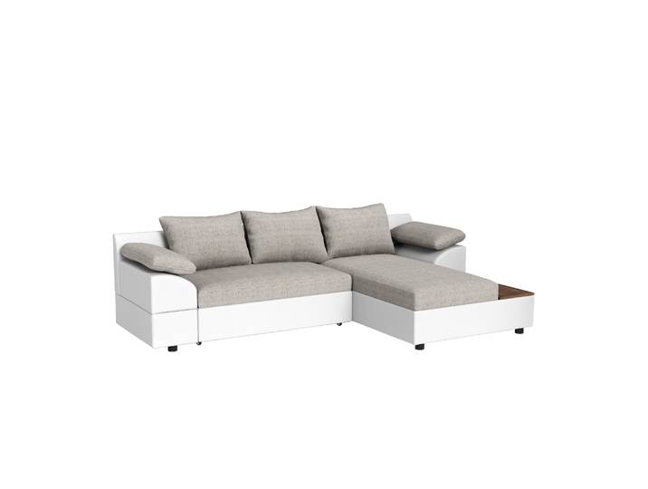Ecksofa mit Schlaffunktion NALA rechts weiss