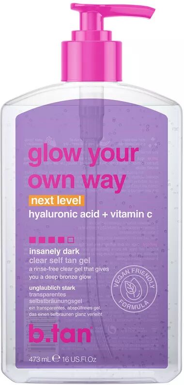 b.tan - glow your own way next level selbstbräunungsgel, 437  ml, Super Dark