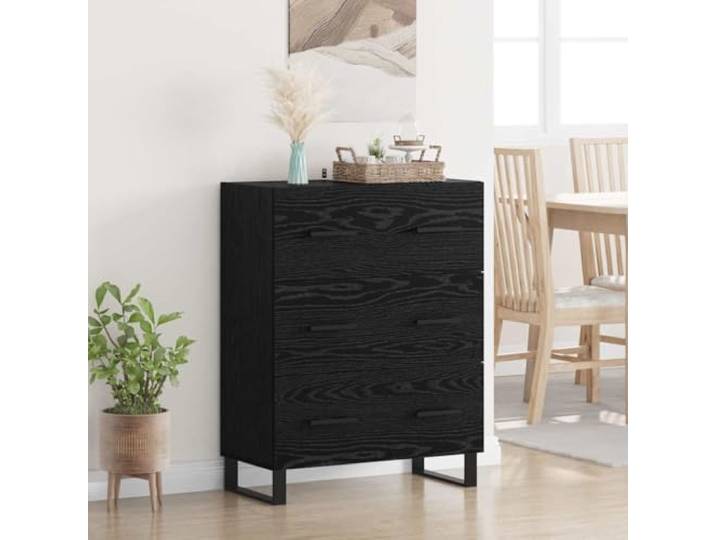 HEFZGDB Sideboard mit Wandhalterung gegen Umkippen, Robustes Sideboard mit großer Ablagefläche aus mehrfarbigem Holzwerkstoff mit glatter Oberfläche, mit Schubladen und Metallfüßen,