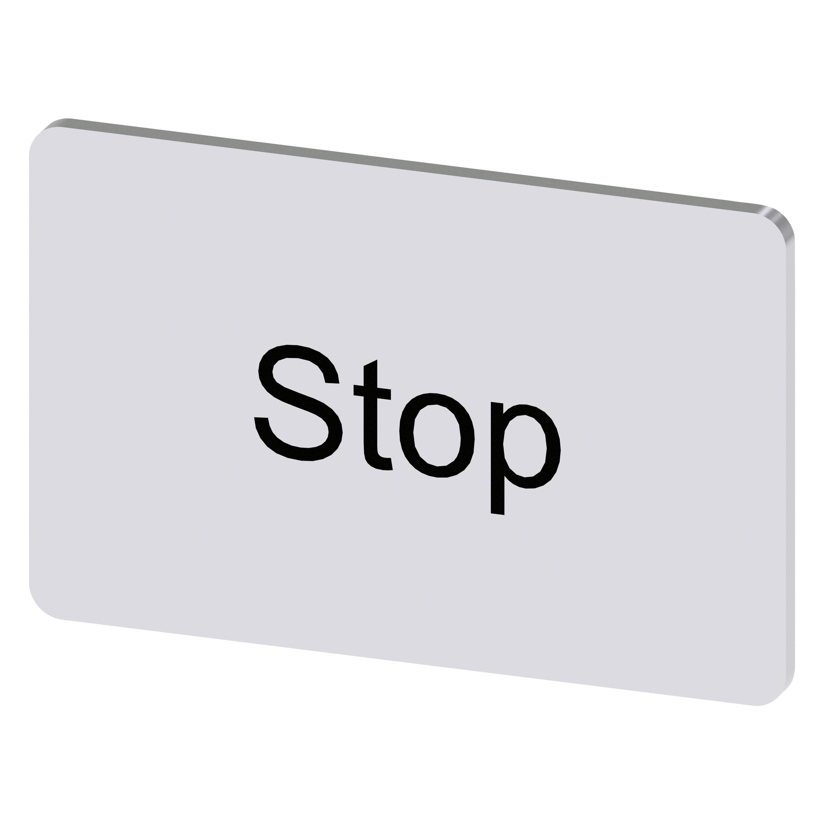 Siemens Bezeichnungsschild si rechteck STOP 3SU1900-0AD81-0DS0 (3SU1900-0AD81-0DS0)