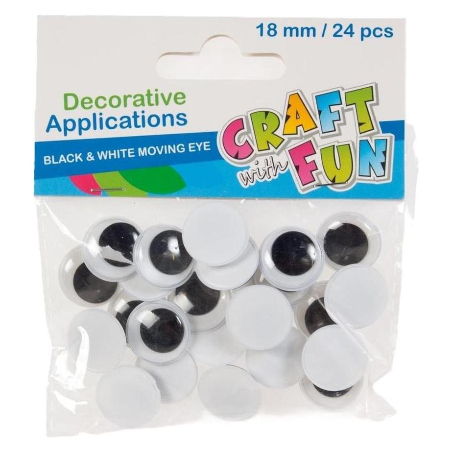 Craft with Fun Dekorative Ornamentaugen 18mm 24 Stück (41906250)