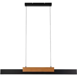 Näve LED Pendelleuchte "WIEBKE" L: 120,5cm schwarz/braun