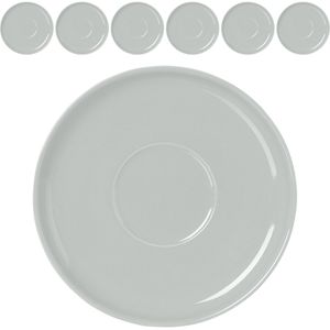 Ritzenhoff&Breker Untertasse Jasper, mint-grün, Keramik, rund, Ø 15 cm, 6 Stück