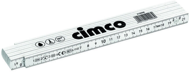 Cimco Règle à segments 2 m, plastique 210008 (210008)