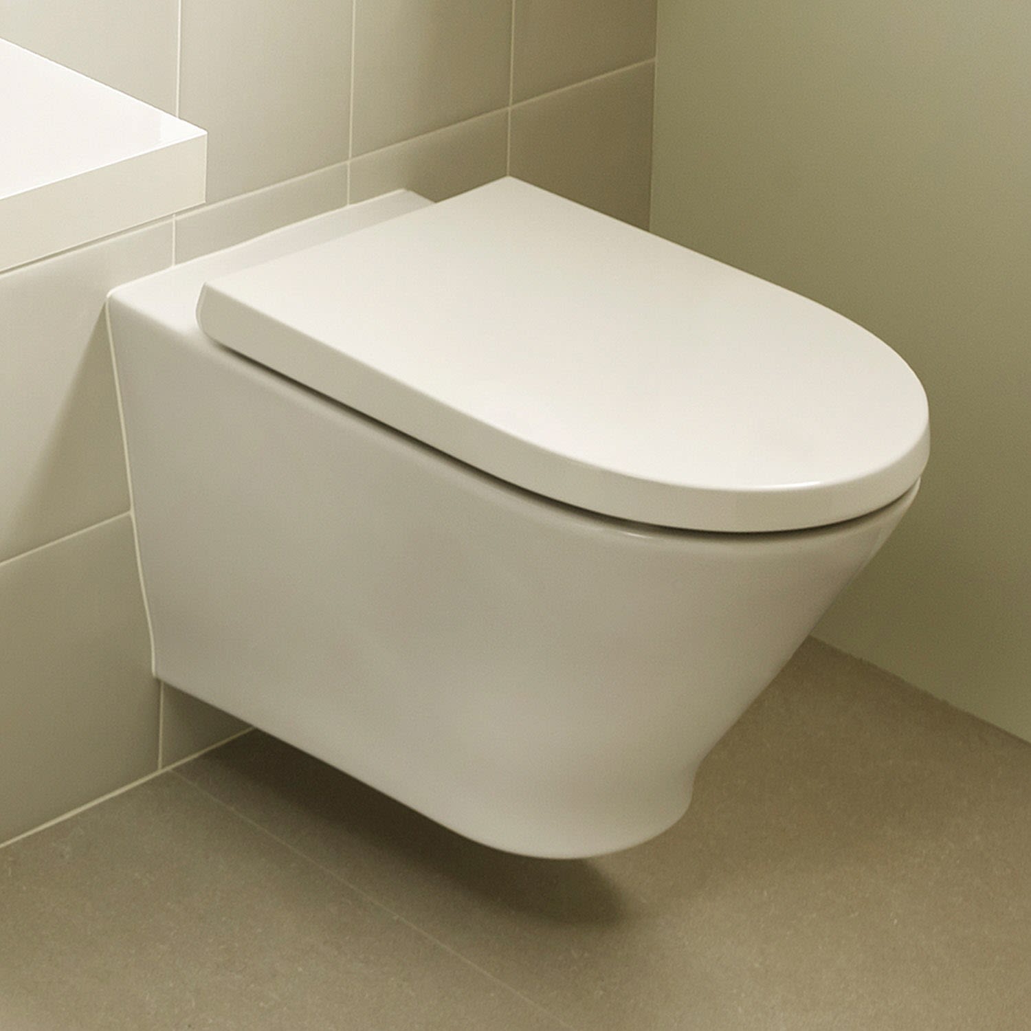 Roca The Gap Wand-WC, spülrandlos, Badkeramik, A3460NL000, weiß - weiß