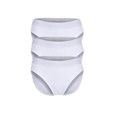Slip MARC O'POLO "Slip 3er Pack", Damen, Gr. M, weiß, Obermaterial: 95% Baumwolle CO(Bio). 5% Elasthan EL., Unterhosen Slip