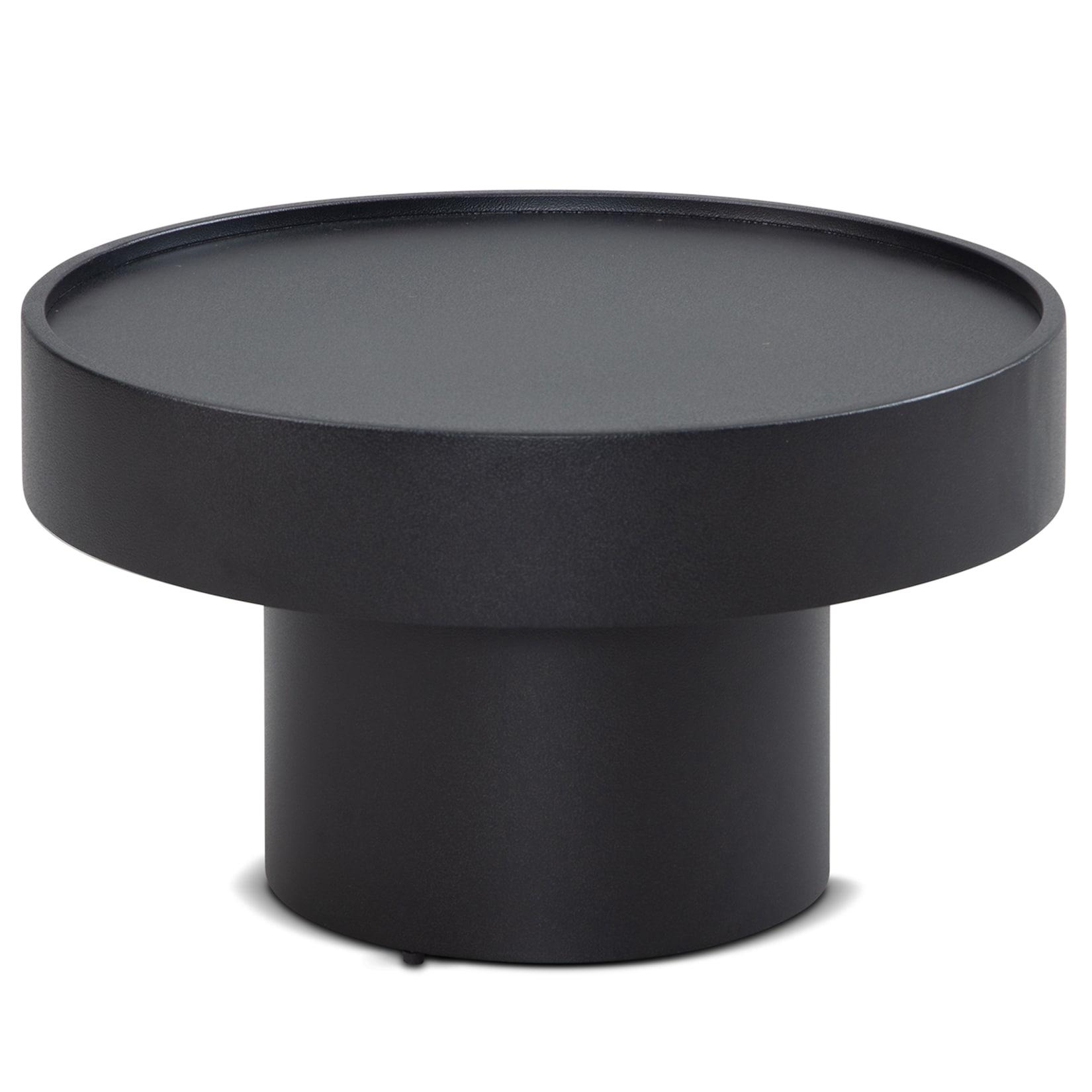 KADIMA DESIGN Couchtisch Schwarz, 60x60x36 cm Metall, Einzigartiges Pilz-Design