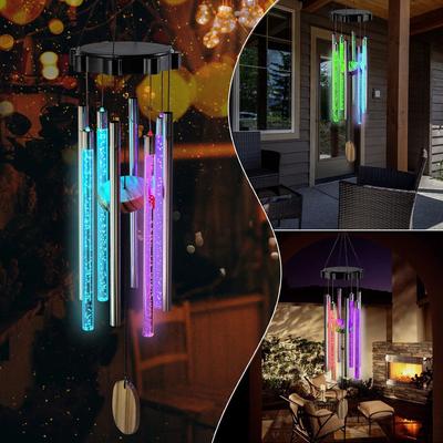 All Categories Goods Color Changing Solar Wind Chimes With LED Lights Deep Tone Resonant Bell Tubes For Outdoor & Indoor Decor Color Changing Solar Wind Chimes With LED Lights Deep Tone Resonant Bell Tubes For Outdoor & Indoor Decor