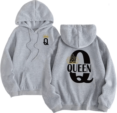 Inspire Essentials King Queen Matching Hoodies Casual Pullover Sweatshirts For Couples 11 s