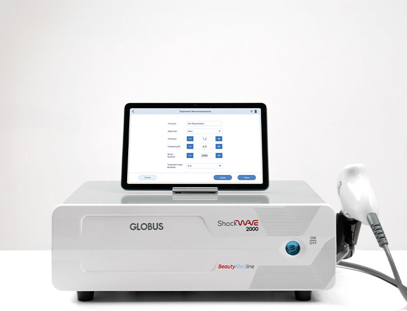 Ondas de choque radiais Shockwave 2000 BeautyMed line: Equipa com gerador pneumático para estética e fisioterapia com 107 programas