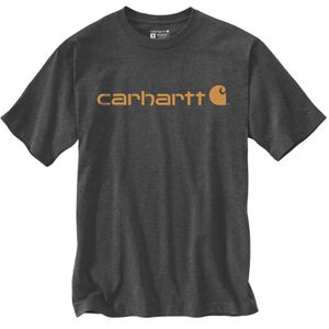 Carhartt Arbeitsshirt Dearborn Relaxed Logo Short-Sleeve, T-Shirt, Rundhalsausschnitt, grau, Größe M