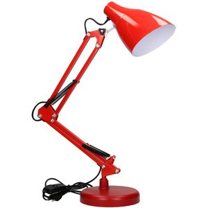 Böttcher-AG Schreibtischlampe mit E27-Fassung, mit Standfuß, rot