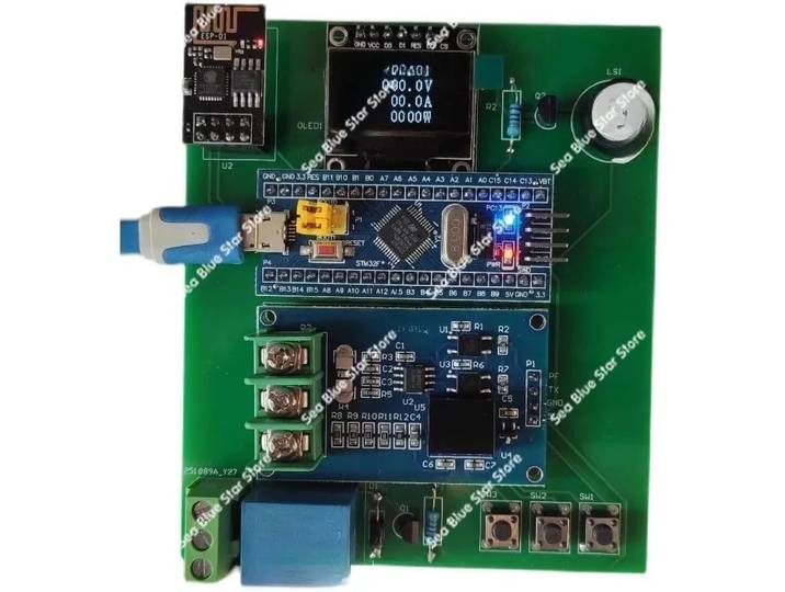 Carte de développement de mesure d'énergie de puissance de courant de tension ca carte d'apprentissage stm32 ESP8266 machine Zhiyun