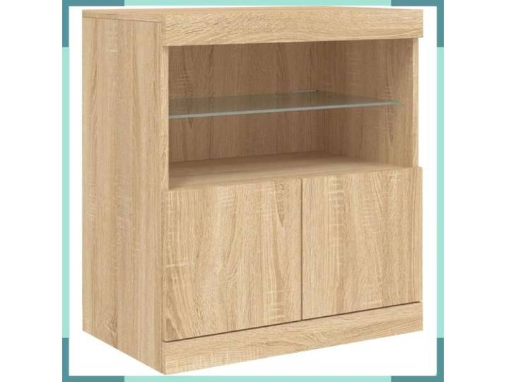 Buffet - 836653 - chêne sonoma - LED intégrées - 60 x 37 x 67 cm