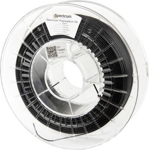 Spectrum Filaments 81532 ThermaTech PA Filament PA (Polyamid) hohe Wärmeleitfähigkeit 1.75mm 750g Black, Schwarz 1St.