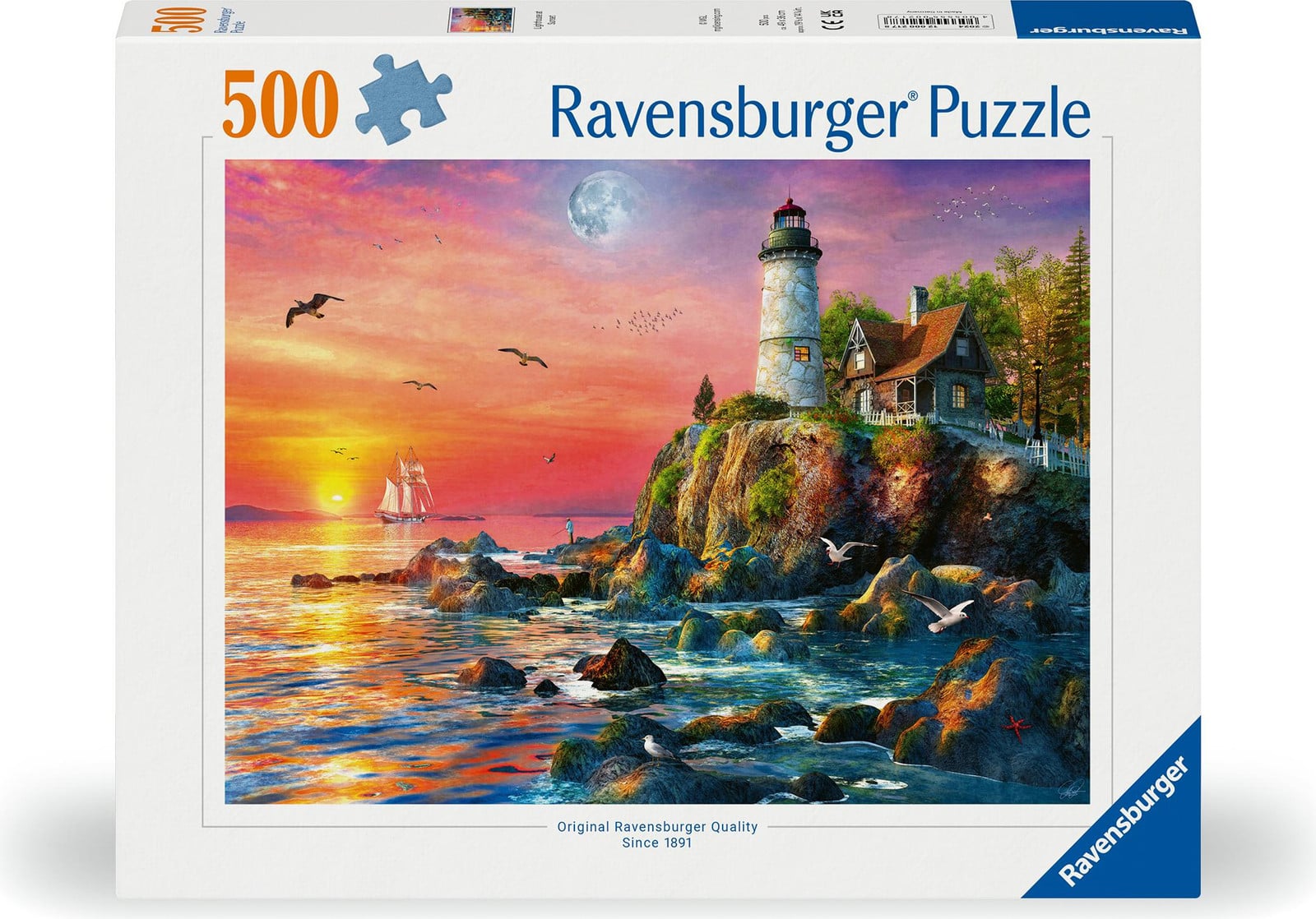 Ravensburger Puzzel Vuurtoren bij zonsondergang