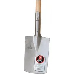 Idealspaten, Spaten + Schaufel, Spaten Gärtner Form feinpoliertes Blatt ohne TrittEschen-T-Stiel 85 cm
