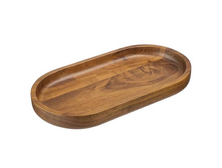 BUTLERS Ablageschale Akazienholz 23x13 cm -Acacia- Seifenablage für Waschbecken oder Dusche Dekoschale für Badaccessoires